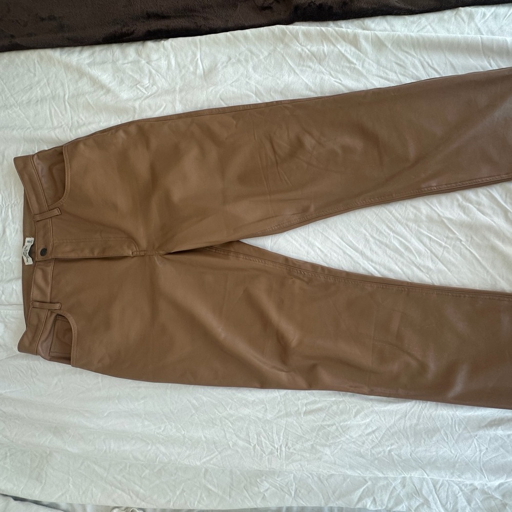 Abercrombie & Fitch Women’s Brown Leather Pants
